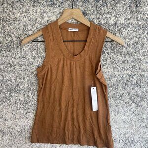 Sweet Romeo Women's Tank‎ Top Sleeveless Caramel Brown Size XS